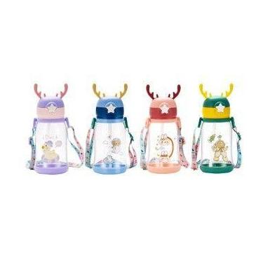 Imagem de 600ml Garrafa De Água Infantil Alce Portátil Criança Garrafinha - NoBr