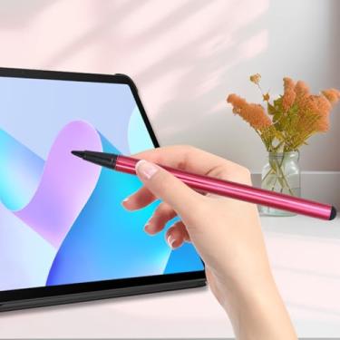 Imagem de Canetas portáteis universais para celular, tablet, tela sensível ao toque, caneta Stylus capacitiva para iPhone, iPad, Samsung, tablet, laptop, caneta vermelha