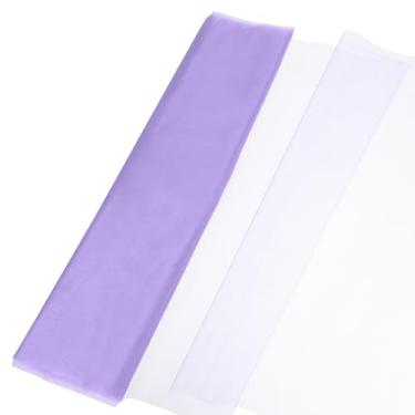 Imagem de Cortinas de pano de fundo de tule de 48 cm por 5,5 jardas para bricolage saia tutu decoração de chuveiro artesanato de casamento suprimentos de festa de aniversário, roxo claro