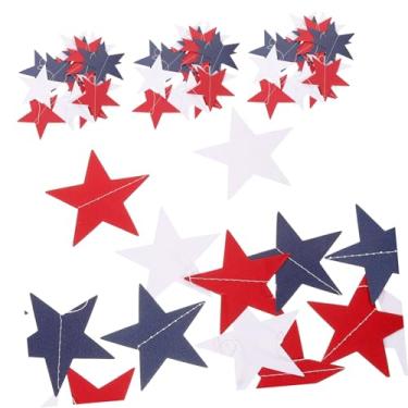 Imagem de 4 peças de pingente de bandeira de guirlanda de estrela do Dia da Independência e decoração de festivais de pentagrama para artigos de festa e celebrações