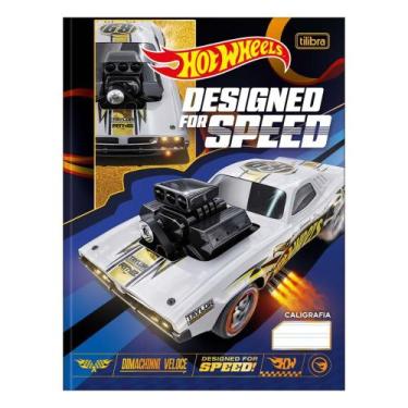 Imagem de Caderno De CALIGRAFIA Brochura Capa Dura Hot Wheels 40 Folhas Tilibra,