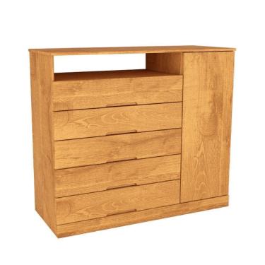 Imagem de Comoda Portugal 5 Gavetas Com Sapateira 2018 Mademarcs Peroba