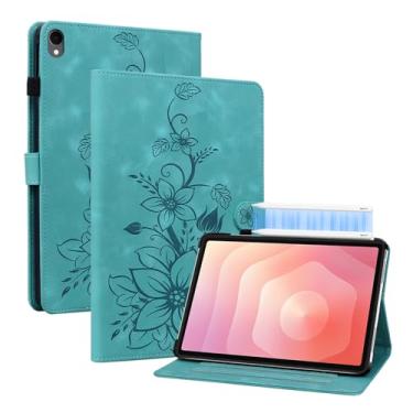 Imagem de KEFBWAO Capa para Samsung Galaxy Tab S11 2025 11 polegadas SM-X736B/SM-X730, capa de couro PU premium com fecho magnético com suporte para caneta S, verde