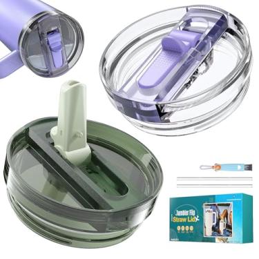 Imagem de Tampa de canudo de substituição de 1,134 g para copo Stanley, capa de copo resistente a vazamentos com ajuste seguro, reutilizável e durável - pacote com 2