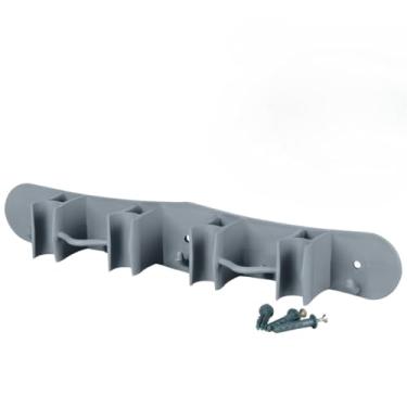 Imagem de Organizador para Área de Serviço, Porta Vassoura de Parede com Bucha e Parafuso, Suporte Completo para Vassoura e Rodo(CINZA)