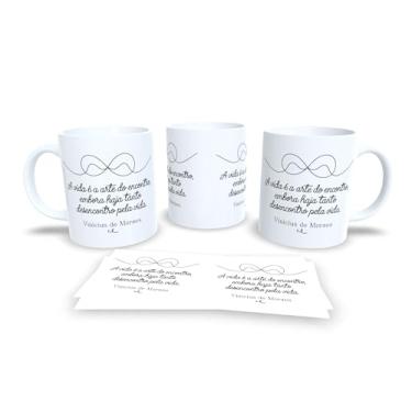 Imagem de Caneca com Frase de Clarice Lispector, Porcelana Branca, Design Pássaro em Voo, Decorativa com Citação Literária 'Liberdade é pouco' (19055)