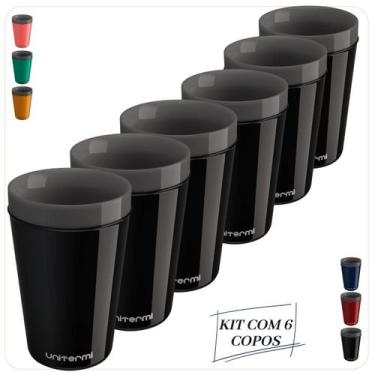 Imagem de Kit 6 Copos Térmico Munique 350ML Parede Dupla Multiuso Unitermi Cerve
