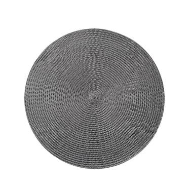 Imagem de kit 4/6 peças jogo americano redondo sousplat cozinha jantar descanso de prato sousplat cozinha(Cinza 10 Unid.)