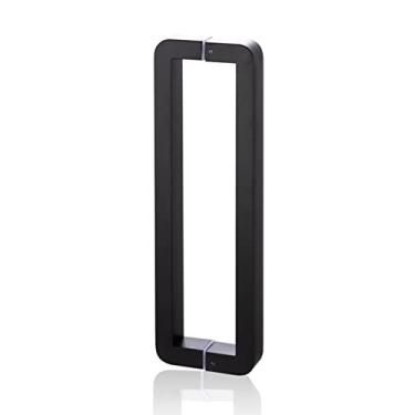 Imagem de Maçaneta de porta de chuveiro de vidro dupla face, maçaneta de porta de celeiro giratória, maçaneta moderna interna e externa, barra de pressão de porta de vidro quadrada, fácil instalação