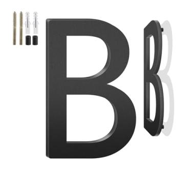 Imagem de Números de casa flutuantes de 15 cm e letras de metal para placas externas, números de casa para fora, letras de endereço de alumínio e números para porta, caixa de correio, jardim, perfeito para casa