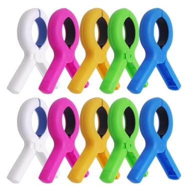 Imagem de GDFYMI 10 clipes de toalha para cadeiras de praia de plástico clipes de cadeira de praia para cadeiras de praia para cadeiras de piscina de cruzeiro, colcha, suporte de roupas