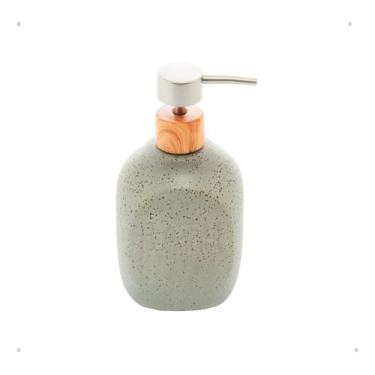 Imagem de Porta Sabonete Líquido Lyor Granilite Bath De Cerâmica Cinza Cinza
