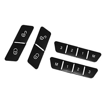 Imagem de ACROPIX Tampa ajustável para botão de assento para desbloqueio de fechadura de porta dianteira traseira esquerda direita adesivo do painel de acabamento do motorista apto para Mercedes-Benz GLA250