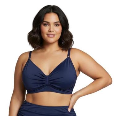 Imagem de Top Sem Bojo Feminino Plus Size Reforçado Sustentação Alça Larga Ajust