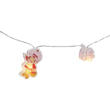 Imagem de Strawberry Shortcake Pur-FECT Bestie Luzes de corda operadas por bateria – 8 luzes LED brancas quentes, cordão de luzes internas de 200 cm para quarto, linda luz alimentada por bateria para decoração
