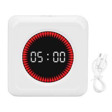 Imagem de Bewinner Temporizador de Produtividade Flip Gravity Sensor Cube Timer Countdown & Countup, Visual Timers 5/10/25/50 Min Presets, para TDAH Trabalho Aprendizagem Cozinha Cozinha (Branca)