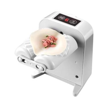 Imagem de Máquina de Fechar Pastel Gyoza Elétrica, Modelador Dumpling, ABS + PC, 14 x 13 x 10,5 cm, Duas Velocidades, Base Antiderrapante, com Colher Dosadora e Pincel