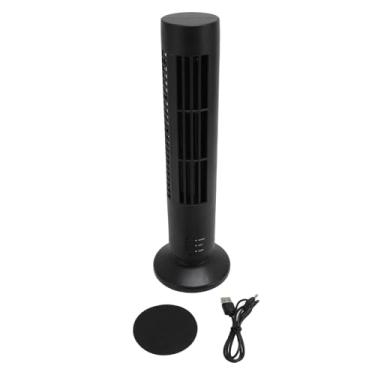 Imagem de KIMISS Ventilador de Torre de Resfriamento ABS USB Ventilador de Mesa Portátil Silencioso Sem Lâmina Com 2 Velocidades para Quarto de Casa - Circulador de Ar Compacto e Elegante para Espaços