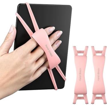 Imagem de Pacote com 2 alças de mão confortáveis para Kindle e Tablets, acessórios Kindle para leitura na cama, suporte seguro e leve para tablet de 4,7 a 8 polegadas / Paperwhite/Kobo/Oasis/E-Book/telefone