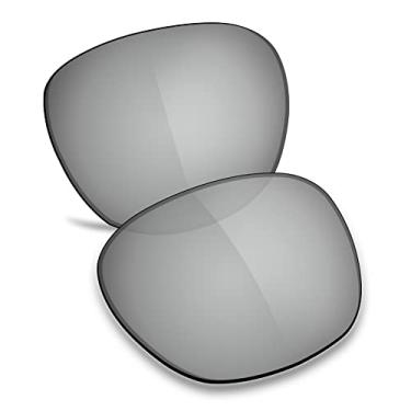 Imagem de TRUSHELL Lentes de reposição polarizadas para óculos de sol Oakley Ojector OO9018 Espelhado prateado - Polarizado