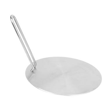 Imagem de Luqeeg Placa Difusora de Calor por Indução de Aço Inoxidável para Fogão Elétrico a Gás, Difusor de Calor Durável para Panela de Ferro, Prata (20cm)