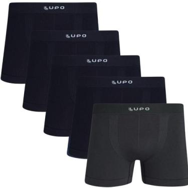 Imagem de Kit 5 Cueca Boxer Masculina Micromodal Lupo Original, Sortido 8, G