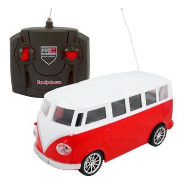 Imagem de Carrinho  Kombi De Controle  Remoto Total  4 Funções Acende Farol (Ver