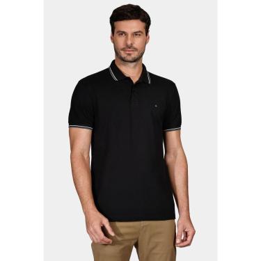 Imagem de Polo Aramis Manga Curta Gola 2 Frisos New Preto-Masculino