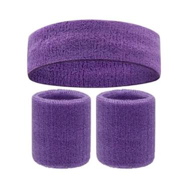 Imagem de Conjunto De Faixas De Suor Para Cabeça E Punhos Masculinas Para Esport