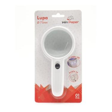 Imagem de Lupa De Mão 75Mm Com Luz Led Lente Zoom Aumento 3X