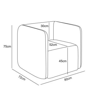 Imagem de Poltrona Sala De Estar Decorativa Laguna Bouclê K01 - D'rossi Cor Verde