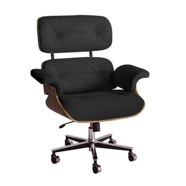 Imagem de Poltrona Charles Eames Office Exec Couro Sintético Preto