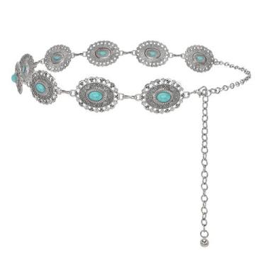 Imagem de Cinto de corrente XZQTIVE feminino Boho para vestidos, jeans, cinto