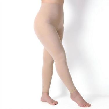 Imagem de Meia Calça Compressão Média Premium com Cintura Alta e Tornozelo Abert