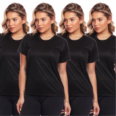 Imagem de Kit 4 Camisas Academia Esportiva Com Proteção Uv Feminina-Feminino