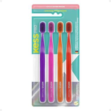 Imagem de Kit Belliz Kess Pro: 4 Escova de Dente Extra Macia - BELLIZ COMPANY