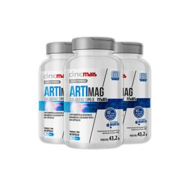 Imagem de Kit 3 ARTIMAG Colágeno tipo II ClinicMais 60 cápsulas
