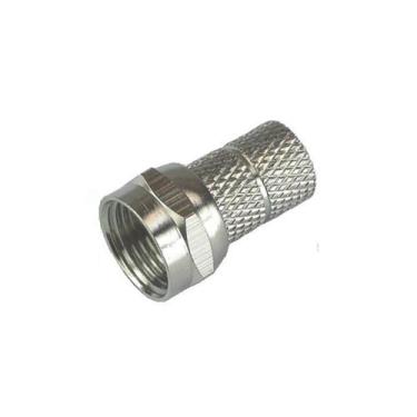Imagem de Kit 50 Conector F Rosca RG6 Para Cabo Coaxial - TBLACK