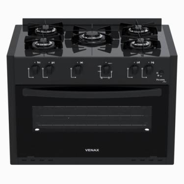 Imagem de Fogao de Embutir 5 Bocas Venax Picasso Line Preto Fosco Gas Glp, Bivol