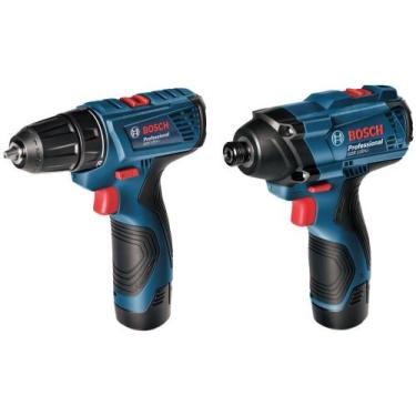 Imagem de Kit Parafusadeira e Chave de Impacto Bosch - com Maleta