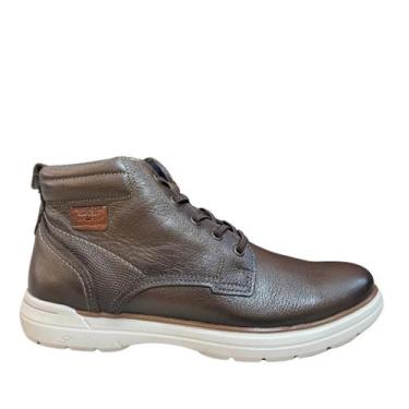 Imagem de Bota Coturno Masculino Pegada 126604 Couro Legítimo, 42, Cravo, Mascul