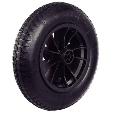 Imagem de Pneu com Câmara 3.25-8 com Roda Plástica e Bucha para Carrinho de Mão 77741014 Tramontina