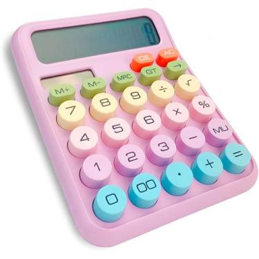Imagem de Calculadora Mecânica de Mesa Colorida 12 Dígitos Visor - GXM