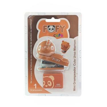 Imagem de Mini Grampeador Cute Urso Marrom - Escolar e Escritório - Fofy