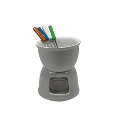 Imagem de Kit Fundue Ceramica com 4 garfinhos 13cm - Dalla Valle