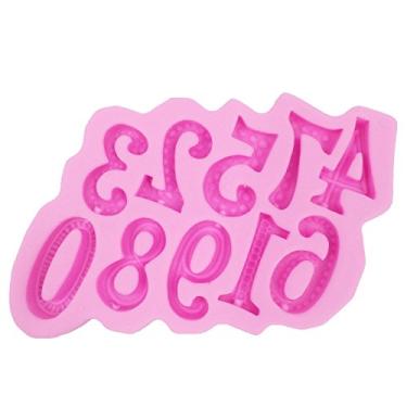 Imagem de Funshowcase Molde de silicone para doces com números pirulito para decoração de bolo, argila, artesanato