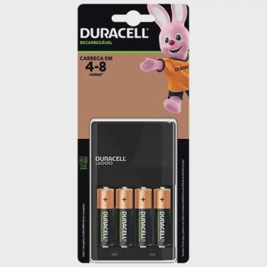 Imagem de Carregador de Pilhas Duracell + 4 Pilhas aa 2500MAH Bivolt Preto CEF14BR4