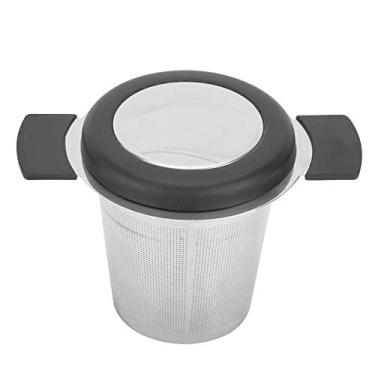Imagem de Infusor de chá, coador de chá de aço inoxidável 304 com tampa e alça dobrável, filtro de chá para bules copos canecas para infusão embebendo folhas soltas