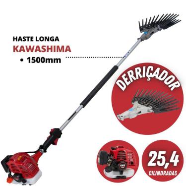 Imagem de Derriçadeira de Café Premium Kawashima KWD2600DL com Haste Longa 1500mm e Motor Kawashima 25,4cc á Gasolina 2 Tempos + Mãozinha de Colheita