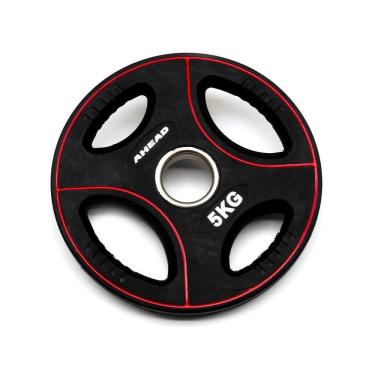 Imagem de Anilha Furo Olímpico Polyurethane Profissional 5Kg Preto